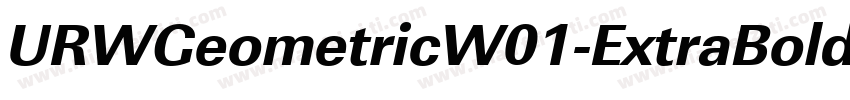 URWGeometricW01-ExtraBold Regular字体转换